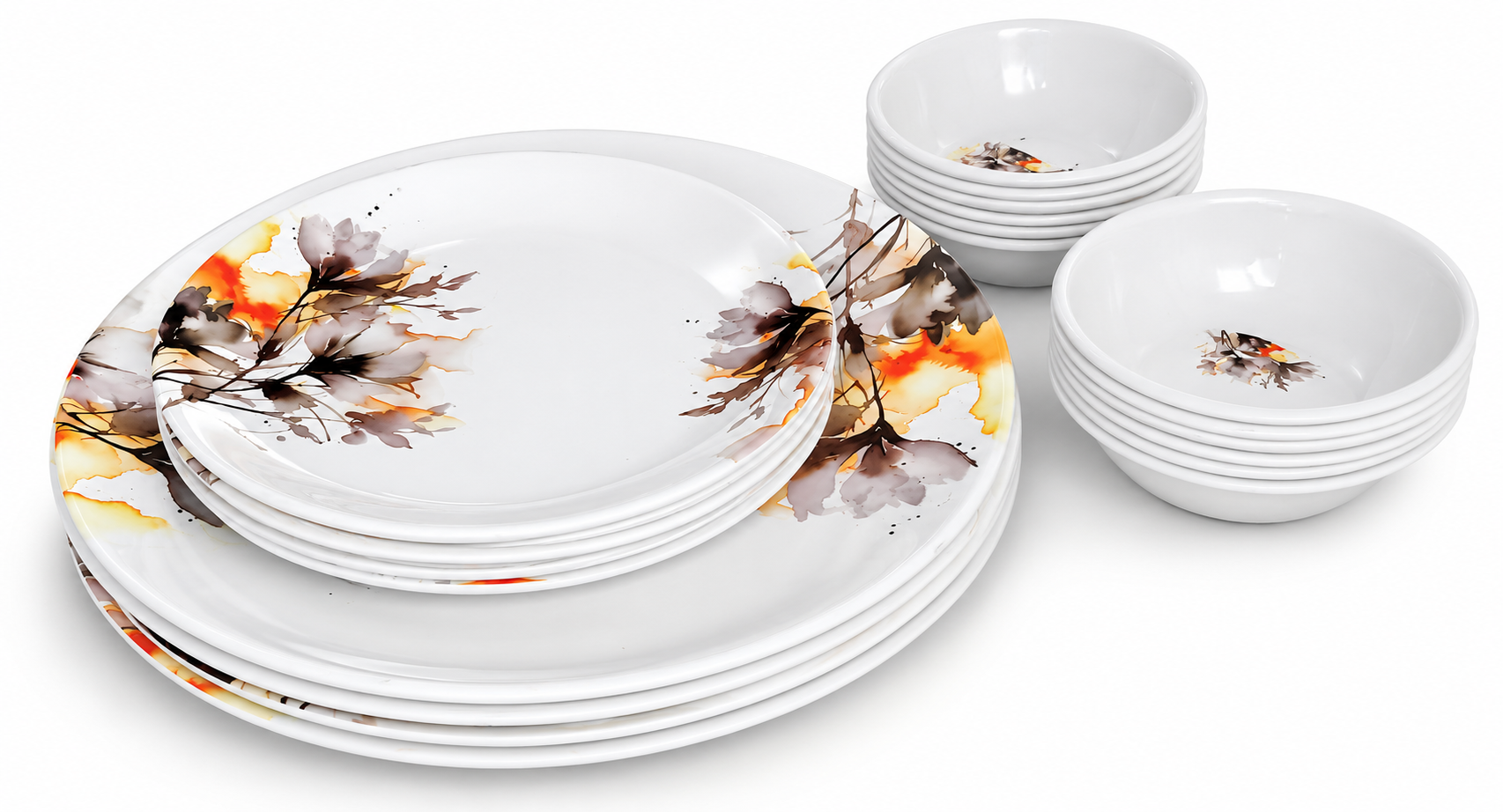 Sannanware Stylon Melamine Dinner Set (24 Pieces)