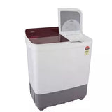 Haier 196 Series 8 Kg Top Load Semi Automatic Washing Machine White & Burgundy, HTW80-196BR