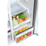 Haier 598L 3 Star 3-Door Side by Side Frost Free Refrigerator (HRT-683ISU1, Inox Steel)
