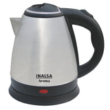 Inalsa Aroma Kwik 1.5L 1350W Stainless Steel Electric Kettle, 360 Degree Cordless Base, Silver