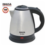 Inalsa Aroma Kwik 1.5L 1350W Stainless Steel Electric Kettle, 360 Degree Cordless Base, Silver