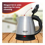 Inalsa Aroma Kwik 1.5L 1350W Stainless Steel Electric Kettle, 360 Degree Cordless Base, Silver