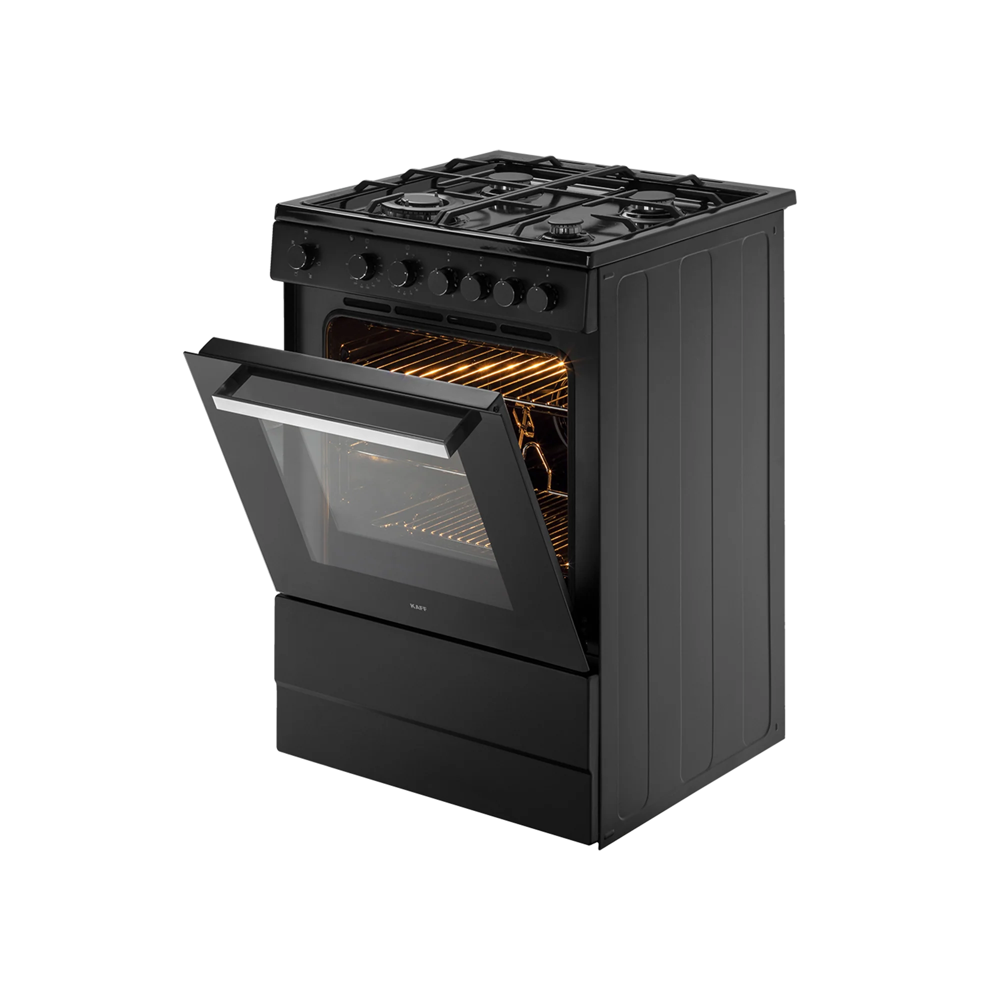 KAFF 60 Litres 4 Burner Cooking Range with Electric Oven (KAB60, Black)