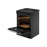 KAFF 60 Litres 4 Burner Cooking Range with Electric Oven (KAB60, Black)