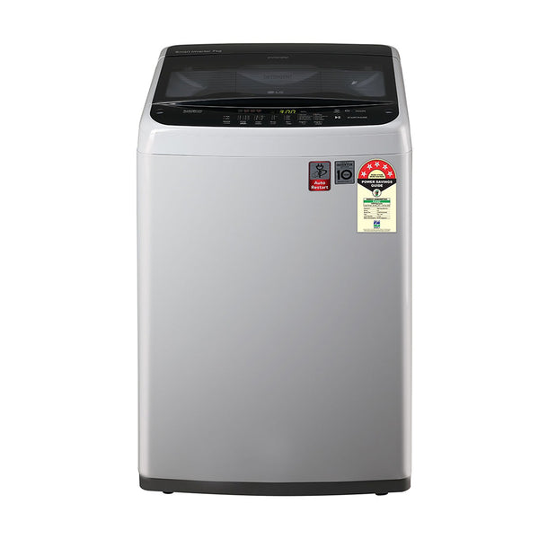 LG 7 Kg 5 Star Inverter TurboDrum Fully Automatic Top Loading Washing Machine (T70SPSF2Z, Waterfall Circulation, Smart Motion, Middle Free Silver)