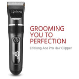 Lifelong Hair & Beard Trimmer LLPCM17 With 3hr Runtime,6 Combs (3mm - 12mm) & Digital Display (Grey)