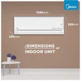 Midea Carrier 1.5 Ton 5 Star Wi-Fi AI Inverter Split AC (Copper, Convertible 6-in-1 with Smart Wi-Fi,Santis ACE RYL Wi-Fi -MAI19SA5R36W0, White)
