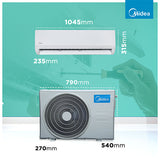 Midea Carrier Santis Max Deluxe 4 in 1 Convertible 2 Ton 3 Star Inverter Split AC with Auto Cleanser (Copper Condenser, MAI24SD3R36F0/MAI24SA3R36F0)