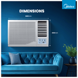 Midea Carrier 2026 Model 1.5 Ton MARVEL CLS 3 Star Fixed Speed Window AC (MAW18MR3R36F0, White)