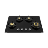 Midea Kitchen Built in Hob Semi Brass Series 4 Burner, Flame Failure Device, Auto Ignition MG80GF503CTD134B-IN