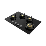 Midea Kitchen Built in Hob Semi Brass Series 4 Burner, Flame Failure Device, Auto Ignition MG80GF503CTD134B-IN