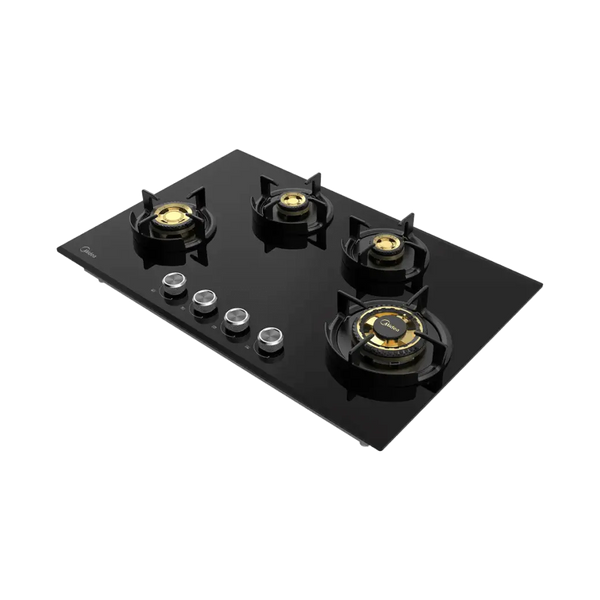 Midea Kitchen Built in Hob Semi Brass Series 4 Burner, Flame Failure Device, Auto Ignition MG80GF503CTD134B-IN