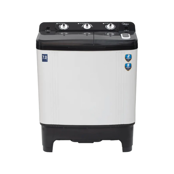 Midea Washing Machine Semi Automatic 7.0 KG Plastic Lid Black