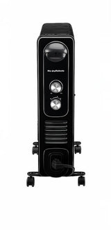 Morphy Richards 11F Heat Wave Oil Filled 2600W Room Heater | 2200W + 400W PTC Fan | 11 Fins | Adjustable Thermostat | Overheat & Tip-Over Protection | Silent Heating | Black | 2 years warranty