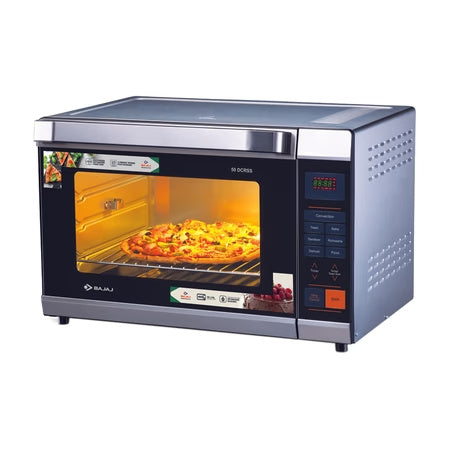 Bajaj 50 Litre Digital Oven Toaster Griller (50 Litres Otg)With 6 Pre-Set Menu, Oven For Kitchen With Illuminated Chamber, Motorised Rotisserie & Convection, Black & Silver,1400 Watts