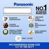 PANASONIC 1.5 TON 3 STAR SPLIT AC CS-AU18ZKYT3F/ CU-AU18ZKYT3F/2023