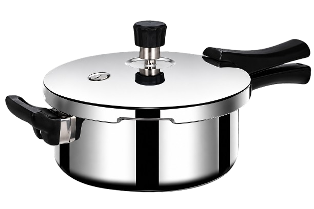 Arttdinox Stellar Stainless Steel Triply 3 LTR Mirror Finish Pressure Cooker with Gasket | Rivetless Handle | Induction & Gas Base | 7 Yrs Warranty | Jindal Stainless