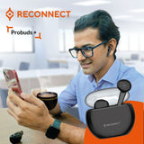 Reconnect Probuds Plus, 18 hours Playtime, Bluetooth v5.0, IPX4 Water-Resistance, Black