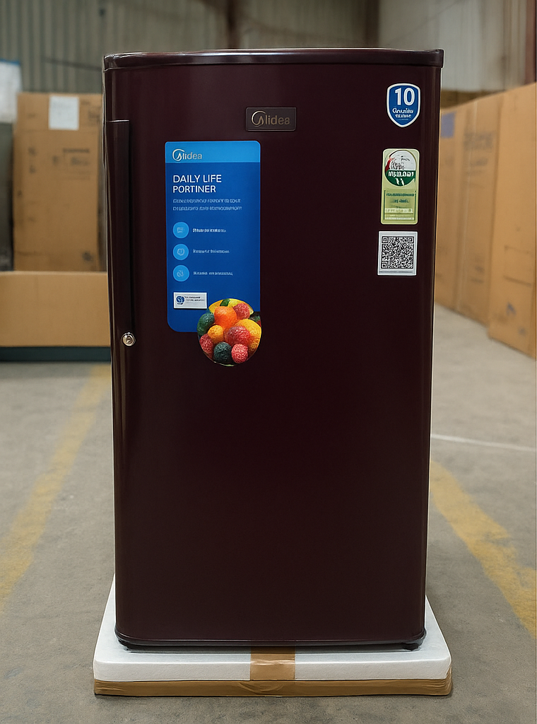 Midea, 190 L, Direct Cool Refrigerator , 1 Star, Wine, MRD190D1XPAW