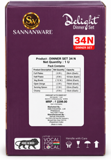 Sannanware Delight Melamine Dinner Set (34Pieces)