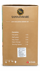 Sannanware Dine Smart Melamine Dinner Set (18Pieces)