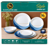 Sannanware Dine Smart Melamine Dinner Set (16Pieces)