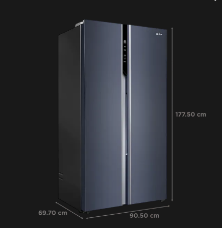 Haier Side By Side Refrigerator 602 Litres 3 Star Inverter HRS-682GKU1 Graphite Black