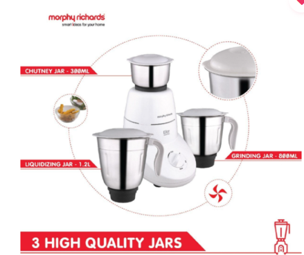 Morphy Richards ELITE ESSENTIALS 500 W Mixer Grinder