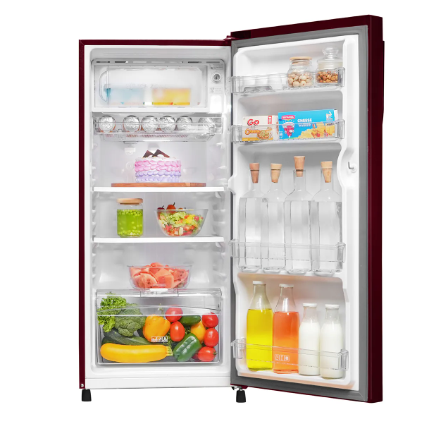 Haier 190L 1 Star Red Noisettes Finish Direct Cool Single Door Refrigerator