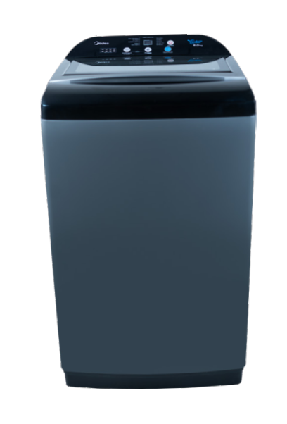 Midea 7.0 KG , Top Load Eco Half Glass Lid , Rear Panel, Inox Grey ,10 Programs,MWMTL070RP1ENIG