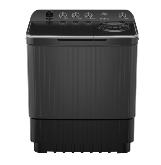 Haier 10 Kg Semi Automatic Top Load Washing Machine, HTW100-196BK ( Black )