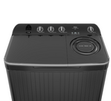 Haier 10 Kg Semi Automatic Top Load Washing Machine, HTW100-196BK ( Black )