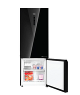 Haier 325L 2 Star Frost Free Bottom Mount Refrigerator|Premium Black Glass|Convertible 14-in-1|Jhukna Mat-Bottom Freezer|Digital Display|Triple Inverter|Twist Ice Maker (HRB-3752PKGA-P, Black Glass)