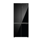 Haier Lumiere 520 Litres 3 Star Frost Free French Door Smart Wifi Enabled Refrigerator with Colorful Digital Display Panel (HRB-600KGU1, Black Glass)