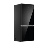Haier Lumiere 520 Litres 3 Star Frost Free French Door Smart Wifi Enabled Refrigerator with Colorful Digital Display Panel (HRB-600KGU1, Black Glass)