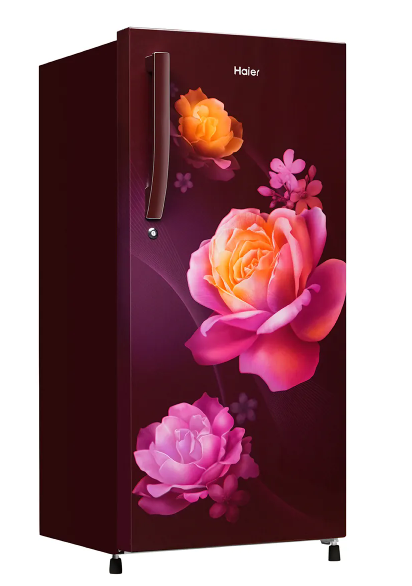 Haier 190L 1 Star Red Noisettes Finish Direct Cool Single Door Refrigerator