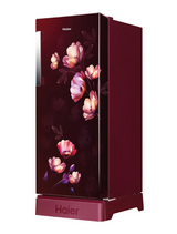 Haier 190L 5 Star Red Ivy Single Door Refrigerator with Base Drawer, Inverter Compressor HRD-2115PRIA-N