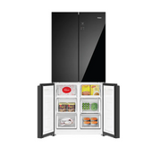 Haier Lumiere 520 Litres 3 Star Frost Free French Door Smart Wifi Enabled Refrigerator with Colorful Digital Display Panel (HRB-600KGU1, Black Glass)