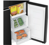 Haier Lumiere 520 Litres 3 Star Frost Free French Door Smart Wifi Enabled Refrigerator with Colorful Digital Display Panel (HRB-600KGU1, Black Glass)