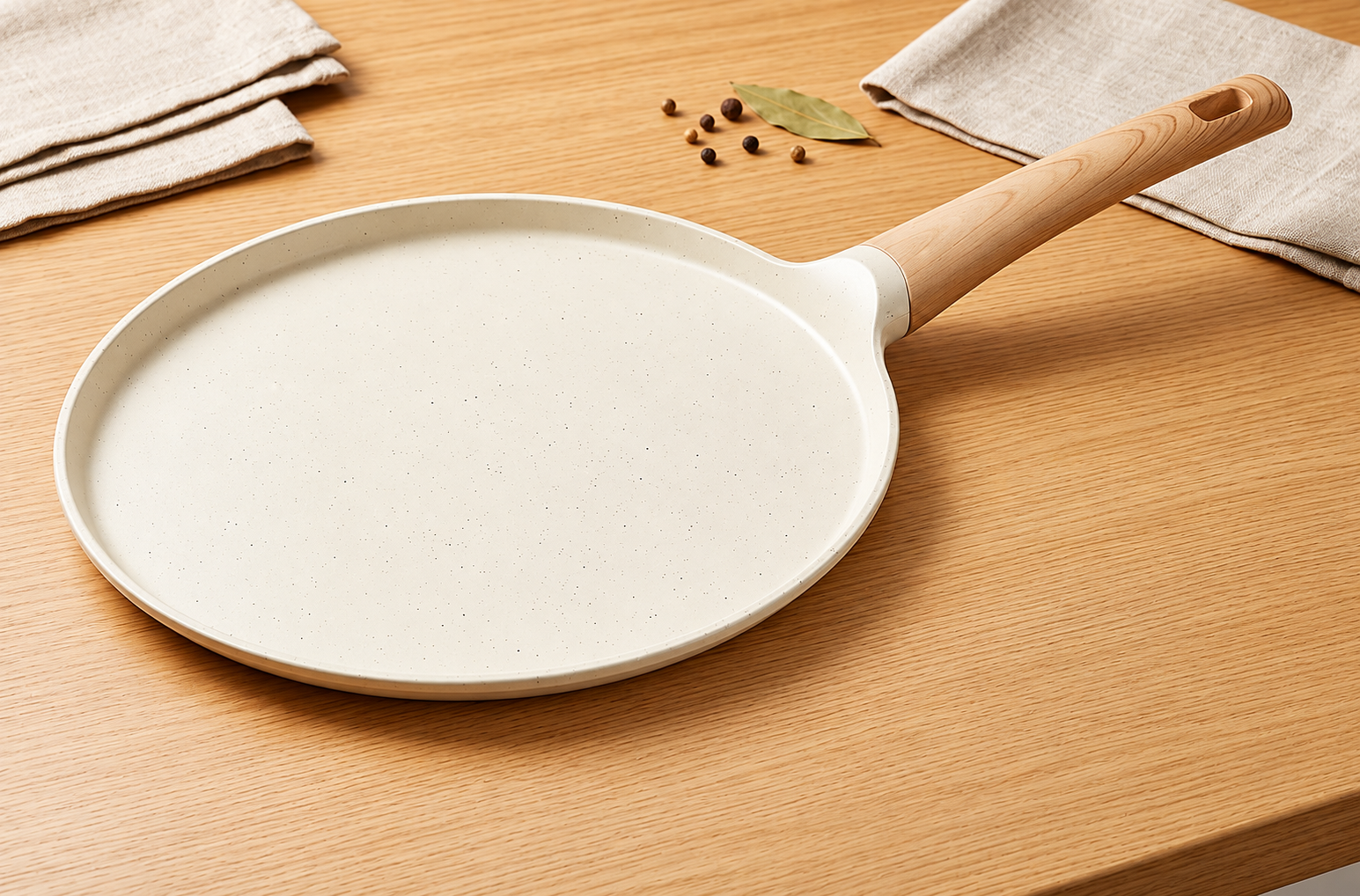 Kroslo 28cm Ceramic Coated Dosa Tawa | Non-Stick Flat Tawa for Dosa, Roti & Pancakes | Induction & Gas Compatible