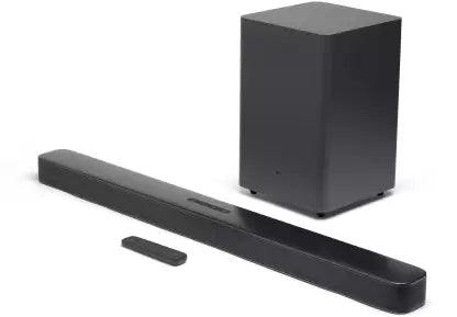 JBL Bar 2.1 Deep Bass (MK2), Soundbar with 6.5” Down-Firing Wireless Subwoofer, 2.1 Channel, Built-in Dolby Digital, Bluetooth, HDMI & Optical Connectivity (300W)