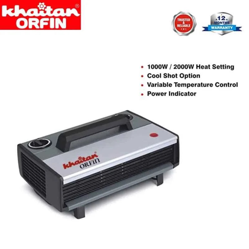 Khaitan Orfin KO-2106 2000 Watt Heat Convector Overheat Protection Room Heater For Home