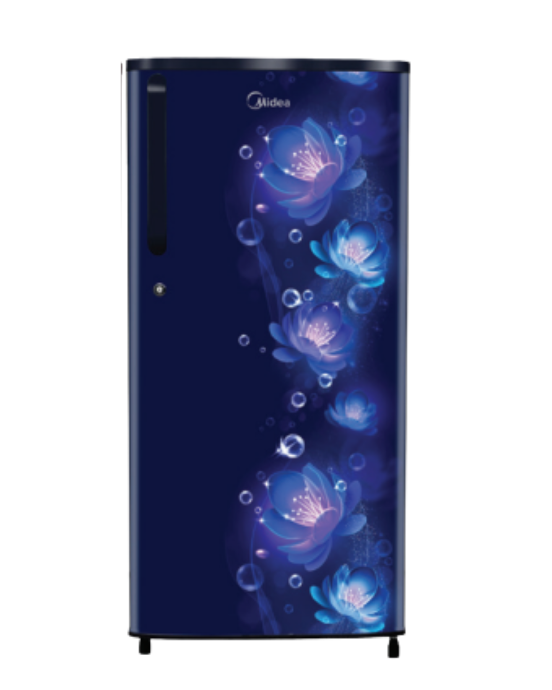 Midea, 170 L, Direct Cool Refrigerator , 1 Star, C Flower, Blue, Handle, MDRD170D1HPCB