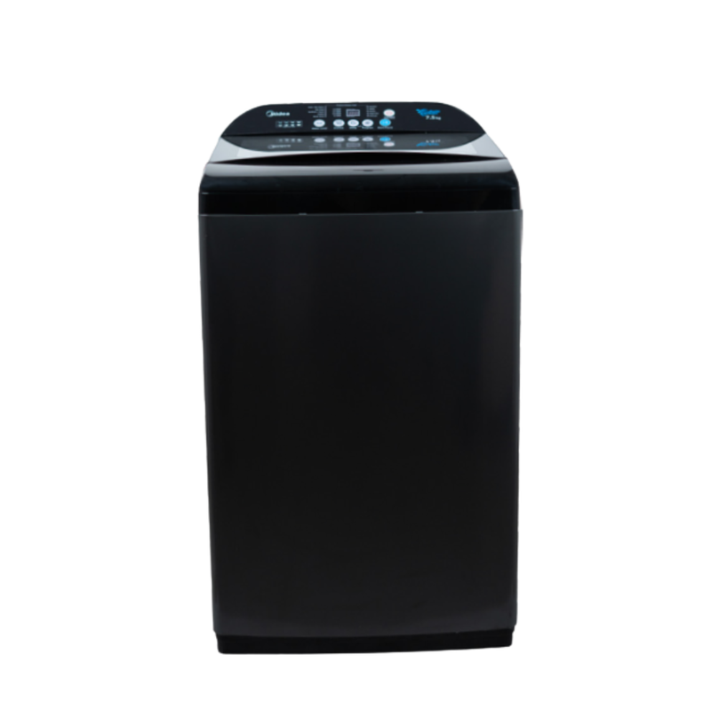 Midea 7.5 Kg 5 Star Fully Automatic Top Load Washing Machine, Spiral Stream Tub, Dual Waterfall, 6 Petal Pulsator, Magic Filter (MWMTL075RP1GNMB, Auto Restart, Mid Black)