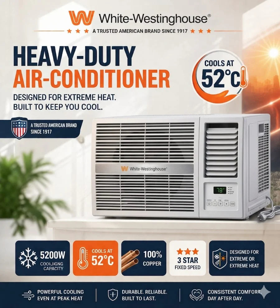 White Westinghouse WWRAC19F3HD 1.5 Ton 3 star 5200 Watts Fixed Speed Window Air Conditioner 2026