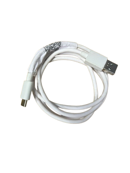 USB A to C Braided Cable White