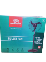 Dreamwood 16" (400MM) 2300 RPM HIGH SPEED 3 SPEED BULLET PEDESTAL FAN