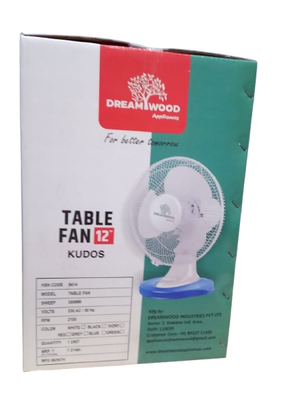 Dreamwood 12" (400MM) 2100 RPM TABLE FAN