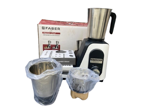 Faber 3 jar mixer grinder, 1000 watt (FMG Master Chef 1000 3J BW)
