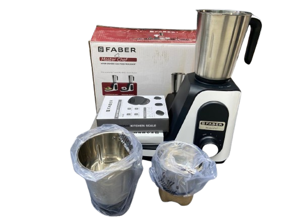 Faber 3 jar mixer grinder, 1000 watt (FMG Master Chef 1000 3J BW)